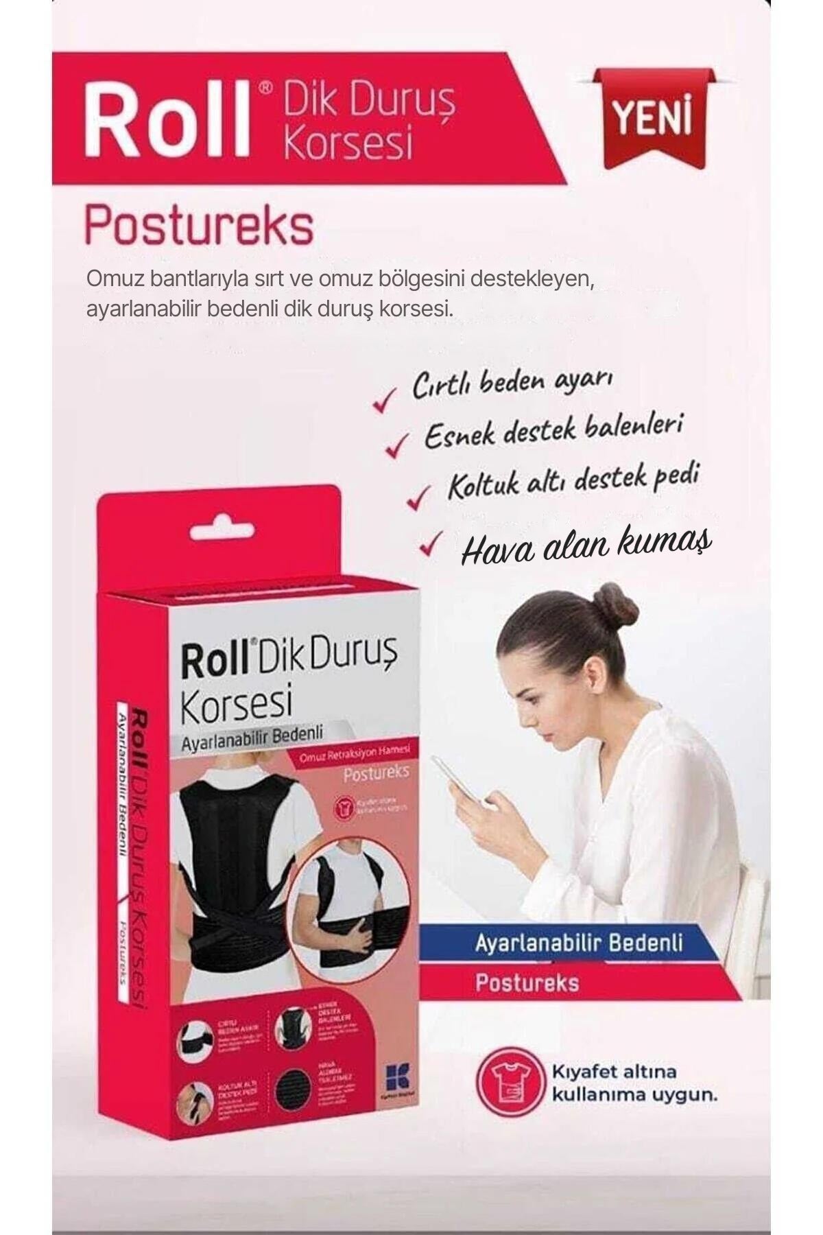 Roll Dik Duruş Korsesi – Ayarlanabilir Bedenli Postureks