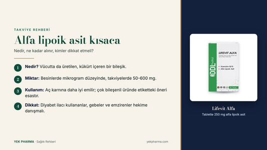 Alfa lipoik asit bilgi kartı: vücutta üretilen kükürtlü bileşik, besin ve takviye miktarları, kullanım ve dikkat edilmesi gerekenler