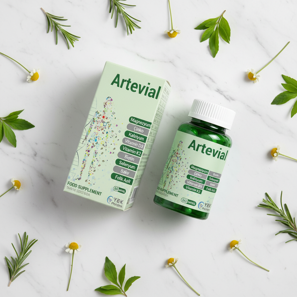 Artevial flat lay doğal görseli