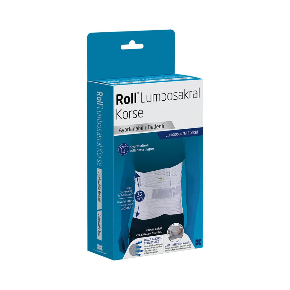 Roll Lumbosakral Ayarlanabilir Bedenli Korse – 32 cm (1 Adet)